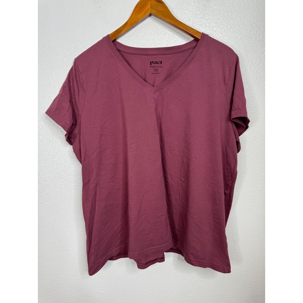 Pact Organic Cotton Purple Short Sleeve Tee Size XXL